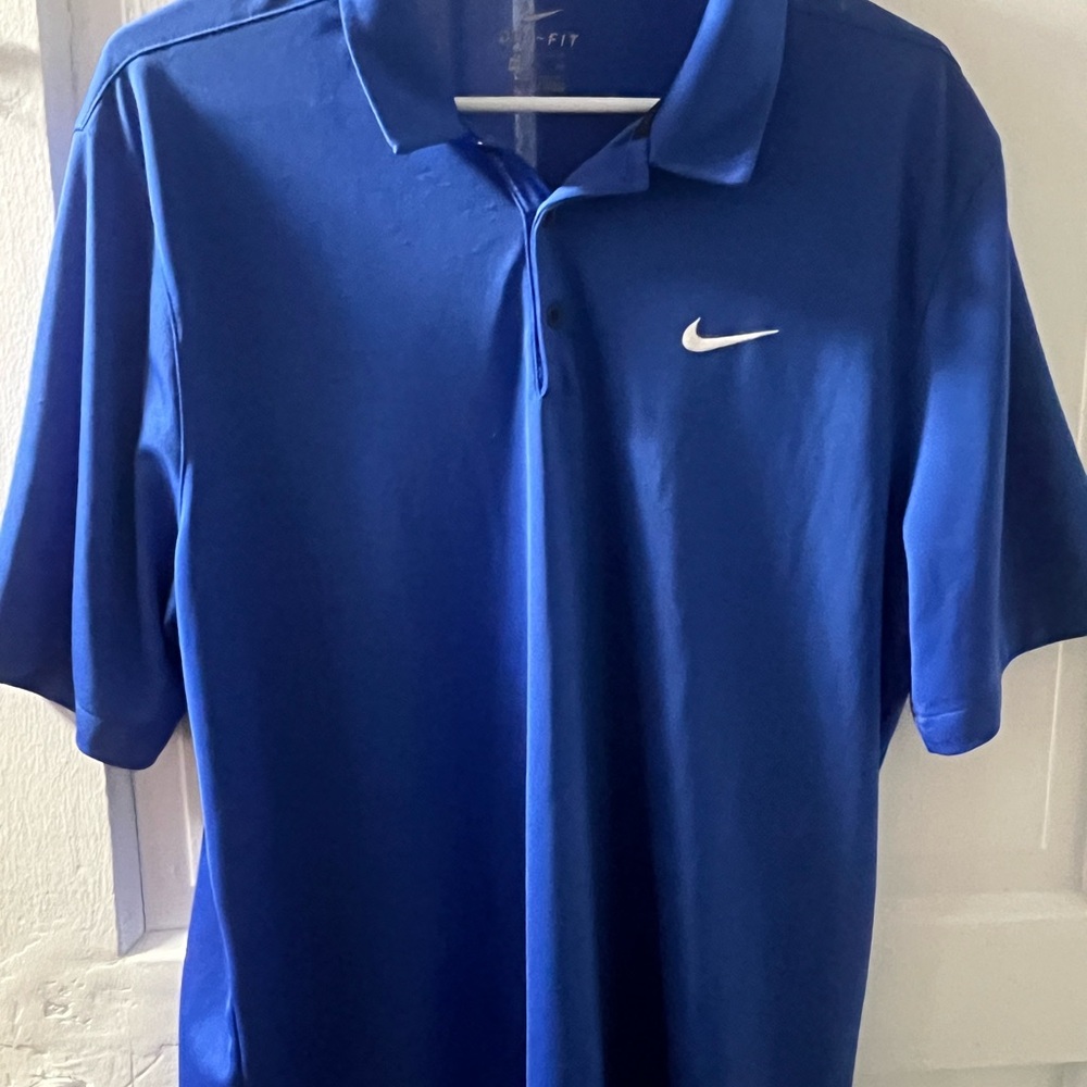 Nike Men's Vibrant Blue Polo Shirt